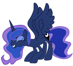 Size: 1744x1566 | Tagged: safe, artist:gmaplay, princess luna, alicorn, pony, between dark and dawn, g4, cute, eyes closed, happy, lunabetes, simple background, solo, teeth, transparent background, vector