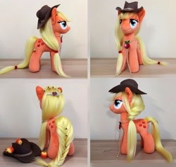 Size: 2050x1953 | Tagged: safe, artist:larsen toys, applejack, earth pony, pony, g4, auction, for sale, irl, photo, plushie, solo