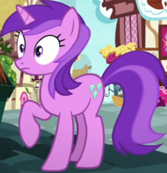 Size: 954x989 | Tagged: safe, screencap, amethyst star, sparkler, pony, unicorn, g4, not asking for trouble, background pony, cropped, female, mare, raised hoof, solo