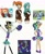 Size: 2510x3049 | Tagged: safe, artist:citi, discord, fluttershy, lighthoof, pinkie pie, rainbow dash, rarity, shimmy shake, spike, human, 2 4 6 greaaat, g4, my little pony: friendship is magic, the summer sun setback, cheerleader, cheerleader discord, cheerleader outfit, clothes, crossdressing, femboy discord, high res, humanized, scene interpretation, screencap reference