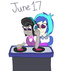 Size: 2000x2378 | Tagged: safe, artist:bigpurplemuppet99, dj pon-3, octavia melody, vinyl scratch, equestria girls, g4, female, high res, lesbian, ship:scratchtavia, shipping