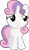 Size: 8456x14673 | Tagged: safe, artist:cyanlightning, edit, editor:slayerbvc, vector edit, sweetie belle, pony, unicorn, g4, absurd resolution, female, filly, freckles, looking back, simple background, solo, transparent background, vector