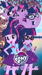 Size: 720x1281 | Tagged: safe, sci-twi, twilight sparkle, alicorn, unicorn, equestria girls, equestria girls specials, g4, g4.5, my little pony equestria girls: better together, my little pony equestria girls: spring breakdown, my little pony: pony life, equestria girls ponified, geode of telekinesis, magical geodes, one eye closed, twilight sparkle (alicorn), unicorn sci-twi, wallpaper, wink