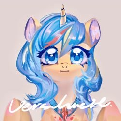 Size: 2048x2048 | Tagged: safe, artist:tingsan, oc, oc only, pony, unicorn, bust, high res, horn, solo, unicorn oc