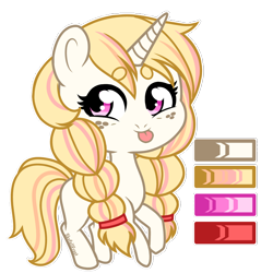Size: 1448x1448 | Tagged: safe, artist:skyfallfrost, oc, oc only, pony, unicorn, chibi, female, mare, reference, simple background, solo, tongue out, transparent background