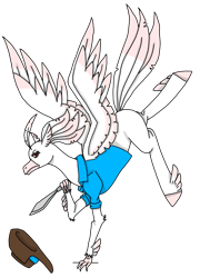 Size: 2458x3406 | Tagged: safe, artist:agdapl, hippogriff, clothes, colored, crossover, hat, high res, hippogriffied, knife, male, simple background, sniper, sniper (tf2), solo, species swap, team fortress 2, transparent background