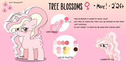 Size: 3038x1552 | Tagged: dead source, safe, artist:cherritoppu, oc, oc only, pony, unicorn, duo, female, glowing horn, gradient background, horn, mare, reference sheet, story included, unamused, unicorn oc