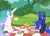 Size: 900x650 | Tagged: safe, artist:soft_angel, princess celestia, princess luna, alicorn, pony, g4, basket, cup, female, food, mare, picnic, picnic basket, picnic blanket, pie, royal sisters, sandwich, siblings, sisters, tea, teacup, teapot