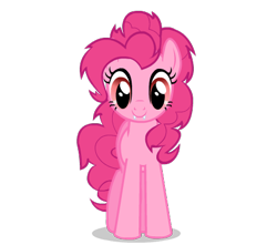 Size: 455x403 | Tagged: safe, artist:jakeneutron, pinkie pie, bat pony, earth pony, pony, vampire, vampony, wingless bat pony, g4, bat ponified, fangs, female, front view, looking at you, mare, pinkiebat, puppet, race swap, red eyes, redesign, shadow, simple background, smiling, solo, species swap, transparent background, vector, wingless
