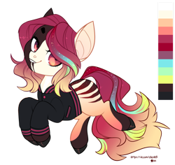 Size: 1280x1207 | Tagged: safe, artist:liannell, oc, oc only, earth pony, pony, clothes, female, jacket, mare, simple background, solo, transparent background