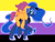 Size: 1610x1232 | Tagged: safe, artist:bellasbases, artist:jadeharmony, princess luna, scootaloo, alicorn, pegasus, pony, g4, base used, carrying, concave belly, crown, duo, eyes closed, fanfic art, female, gender headcanon, hoof shoes, jewelry, mare, nonbinary, nonbinary pride flag, pride, pride flag, pride month, raised hoof, raised leg, regalia, riding, scootaloo riding luna, sleeping, slender, thin