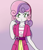 Size: 640x740 | Tagged: safe, artist:batipin, sweetie belle, equestria girls, g4, blushing, female, looking at you, looking back, looking back at you, pink background, simple background, solo