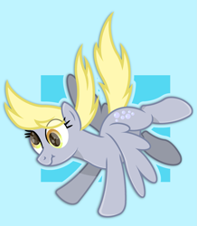 Size: 2073x2376 | Tagged: safe, artist:ponkus, derpy hooves, pegasus, pony, g4, eye clipping through hair, female, high res, mare, scrunchy face, solo, spread wings, wings