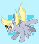 Size: 2073x2376 | Tagged: safe, artist:ponkus, derpy hooves, pegasus, pony, eye clipping through hair, female, high res, mare, scrunchy face, solo, spread wings, wings