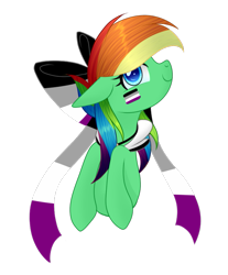 Size: 629x761 | Tagged: safe, artist:afterglory, oc, oc only, oc:lightning chaser, pony, asexual, asexual pride flag, female, mare, pride, pride flag, simple background, solo, transparent background
