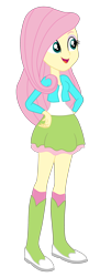 Size: 1254x3458 | Tagged: safe, alternate version, artist:gmaplay, edit, edited screencap, screencap, fluttershy, equestria girls, boots, clothes, shoes, simple background, solo, transparent background, vector