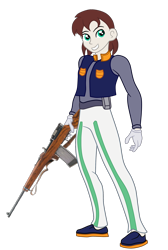 Size: 1814x2701 | Tagged: safe, artist:gmaplay, oc, oc only, oc:stardust memory, equestria girls, g4, gun, rifle, selbstlader 1916, simple background, solo, transparent background, weapon
