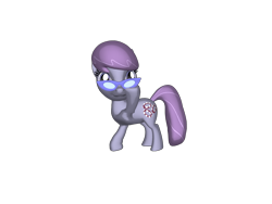 Size: 1200x900 | Tagged: safe, artist:mrbarney94, silver spoon, earth pony, pony, ponylumen, g1, g4, 3d, 3d pony creator, female, filly, g4 style, glasses, simple background, transparent background