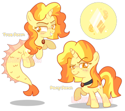 Size: 1960x1744 | Tagged: dead source, safe, artist:cherritoppu, oc, oc only, oc:twinkle topaz, pony, siren, unicorn, dreamworks face, female, filly, horn, interspecies offspring, jewelry, magical lesbian spawn, necklace, offspring, parent:adagio dazzle, parent:sunset shimmer, parents:sunsagio, raised hoof, reference sheet, simple background, smiling, smirk, smug, transparent background, unicorn oc