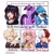 Size: 1143x1150 | Tagged: safe, artist:linkaruu, twilight sparkle, bird, cat, human, pony, unicorn, anthro, g4, anime, blushing, braid, bust, clothes, crossover, female, gokotai, goth, male, mare, mitsuri kanroji, mordecai, my hero academia, regular show, shoto todoroki, six fanarts, smiling, touken ranbu, unicorn twilight