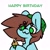 Size: 1500x1500 | Tagged: safe, alternate version, artist:itsspoops, oc, oc only, oc:neko, earth pony, pony, :3, beanbrows, birthday, candle, cupcake, cute, eye clipping through hair, eyebrows, female, food, happy birthday, mare, simple background, solo, white background