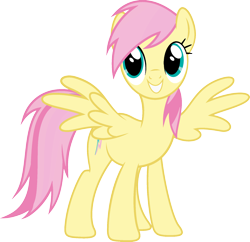 Size: 1920x1856 | Tagged: safe, edit, vector edit, fluttershy, rainbow dash, pegasus, pony, ponyar fusion, g4, female, fusion, mare, palette swap, rainbowshy (ponyar fusion), recolor, simple background, smiling, solo, transparent background, vector
