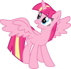 Size: 1920x1869 | Tagged: safe, edit, vector edit, pinkie pie, twilight sparkle, alicorn, pony, ponyar fusion, g4, female, fusion, mare, princess twi pie, recolor, simple background, smiling, solo, transparent background, twilight sparkle (alicorn), vector