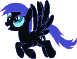 Size: 1920x1469 | Tagged: safe, edit, vector edit, derpy hooves, nightmare moon, pegasus, pony, ponyar fusion, g4, der moon, female, fusion, fusion:derpy hooves, mare, nightmare derpy, palette swap, recolor, simple background, solo, transparent background, vector, xk-class end-of-the-world scenario