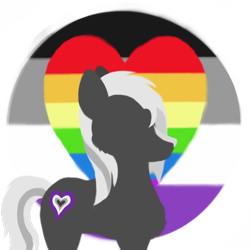 Size: 1000x1000 | Tagged: safe, alternate version, artist:rockhoppr3, oc, oc only, oc:ace hearts, earth pony, pony, asexual, asexual pride flag, blaze (coat marking), coat markings, facial markings, gay pride flag, lineless, pride, pride flag, silhouette, simple background, solo, transparent background