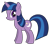 Size: 484x432 | Tagged: safe, twilight twinkle, pony, unicorn, g4, 2009, alternate color palette, alternate cutie mark, concept art, moon, show bible, simple background, smiling, solo, stars, transparent background, unicorn twilight, vector