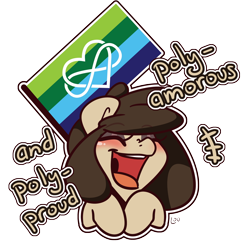 Size: 2500x2500 | Tagged: safe, artist:lou, oc, oc:louvely, high res, polyamory, polyamory pride flag, pride, pride flag, pride month