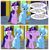 Size: 3280x3350 | Tagged: safe, artist:badumsquish, derpibooru exclusive, trixie, twilight sparkle, alicorn, pony, unicorn, g4, the return of harmony, boop, dialogue, duo, duo female, eyes closed, female, floppy ears, frown, gullible, high res, implied discord, lidded eyes, looking at hoof, mare, offscreen character, prank, purple smart, raised hoof, scrunchy face, self-boop, show accurate, smiling, smirk, spread wings, surprised, talking, that's trixie, trollxie, twilight sparkle (alicorn), wings
