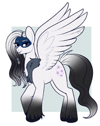 Size: 606x761 | Tagged: safe, artist:lulubell, pegasus, pony, critical role, crossover, female, solo, yasha nydoorin