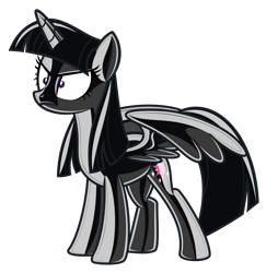 Size: 5000x5137 | Tagged: safe, alternate version, artist:severity-gray, derpibooru exclusive, twilight sparkle, alicorn, latex pony, original species, pony, rubber pony, g4, absurd resolution, alternate hairstyle, angry, death stare, eyeshadow, female, latex, latex skin, latexified, lidded eyes, makeup, mare, rubber, shiny, show accurate, simple background, solo, spread wings, squeak, transformation, transparent background, twilight sparkle (alicorn), twilight sparkle is not amused, unamused, wings