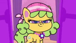 Size: 1920x1080 | Tagged: safe, screencap, chamomilia, earth pony, pony, g4.5, my little pony: pony life, the de-stress ball, animated, female, mare, offscreen character, sniffing, solo, sound, webm