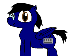 Size: 2000x1500 | Tagged: safe, artist:blazewing, oc, oc only, oc:blazewing, pegasus, pony, atg 2021, drawpile, glasses, male, newbie artist training grounds, simple background, smiling, solo, white background