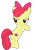 Size: 1568x2053 | Tagged: safe, artist:gmaplay, apple bloom, earth pony, pony, g4, apple bloom's bow, bloom butt, bow, butt, cutie mark, female, hair bow, looking back, plot, simple background, solo, transparent background