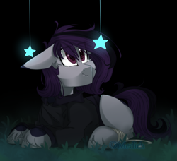 Size: 1847x1682 | Tagged: safe, artist:mediasmile666, oc, oc only, pony, floppy ears, grass, lying down, solo