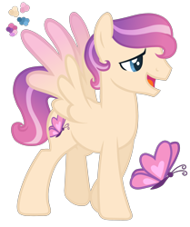 Size: 2300x2750 | Tagged: safe, artist:magicuniclaws, oc, oc only, pegasus, pony, high res, magical lesbian spawn, male, offspring, parent:fluttershy, parent:princess cadance, parents:flutterdance, solo, stallion