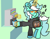 Size: 2331x1797 | Tagged: safe, artist:threetwotwo32232, lyra heartstrings, pony, unicorn, g4, clothes, female, hoodie, l.u.l.s., magic, magic aura, mare, soda, solo, stealing, whistling, x-ray