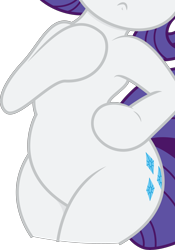 Size: 3360x4791 | Tagged: safe, artist:joey darkmeat, artist:tim015, edit, vector edit, rarity, pony, unicorn, g4, belly, bipedal, cropped, hind legs, hoof on chest, hoof on hip, legs together, pictures of bellies, simple background, solo, stupid sexy rarity, transparent background, vector