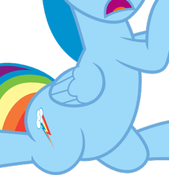 Size: 445x462 | Tagged: safe, artist:jeatz-axl, edit, vector edit, rainbow dash, pegasus, pony, bats!, g4, belly, chubby, cropped, open mouth, pictures of bellies, simple background, solo, transparent background, vector