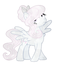 Size: 2193x2371 | Tagged: safe, artist:darbypop1, oc, oc only, oc:bella bambina, pegasus, pony, bow, crystallized, female, hair bow, high res, mare, simple background, solo, transparent background