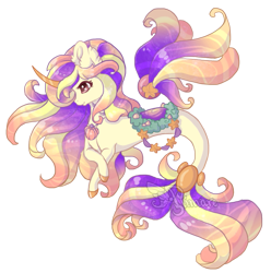 Size: 865x871 | Tagged: safe, artist:alimareempire, oc, oc only, pegasus, pony, seapony (g4), auction, ear fluff, eyelashes, fish tail, flowing mane, flowing tail, horn, jewelry, necklace, red eyes, saddle, seaponified, seashell, seashell necklace, simple background, smiling, solo, species swap, tack, tail, transparent background, watermark