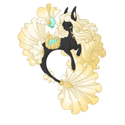 Size: 2000x2000 | Tagged: safe, artist:alimareempire, oc, oc only, seapony (g4), auction, curly mane, dorsal fin, eyelashes, eyes closed, female, fins, flowing mane, flowing tail, gem, high res, open mouth, simple background, solo, tail, transparent background, watermark, yellow mane