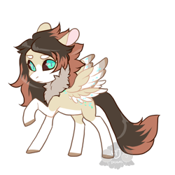 Size: 800x800 | Tagged: safe, artist:lavvythejackalope, oc, oc only, pegasus, pony, chest fluff, colored sketch, female, mare, pegasus oc, raised hoof, simple background, slit pupils, smiling, solo, transparent background, wings