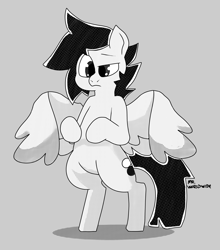Size: 3142x3577 | Tagged: safe, artist:worldwide, oc, oc only, oc:worldwide, pegasus, pony, bipedal, high res, male, pegasus oc, solo, standing, wings