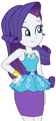 Size: 1500x3238 | Tagged: safe, artist:sketchmcreations, rarity, dashing through the mall, equestria girls, equestria girls specials, g4, my little pony equestria girls: better together, my little pony equestria girls: holidays unwrapped, armpits, bracelet, clothes, female, geode of shielding, hand on hip, high res, jewelry, legs together, magical geodes, purple skirt, rarity peplum dress, simple background, skirt, smiling, solo, transparent background, vector