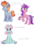 Size: 756x1008 | Tagged: safe, artist:catachromatic, bright sun, fizzleshake, locket key, crystal pony, earth pony, pony, unicorn, g4, g4.5, blind bag pony, colored sketch, female, g4.5 to g4, generation leap, mare, missing cutie mark, rearing, simple background, solo, toy interpretation, white background