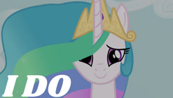 Size: 1280x720 | Tagged: safe, edit, edited screencap, editor:quoterific, screencap, princess celestia, alicorn, pony, g4, keep calm and flutter on, season 3, crown, cute, cutelestia, female, jewelry, mare, regalia, smiling, solo